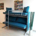 sofa tempat tidur pengubah pengubah turquoise
