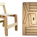 design della sedia del bambino con compensato