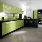 zelený design kuchyně
