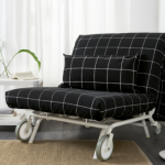 chaise de lit noir Ikea