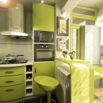reka bentuk dapur hijau