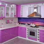 reka bentuk dapur lilac