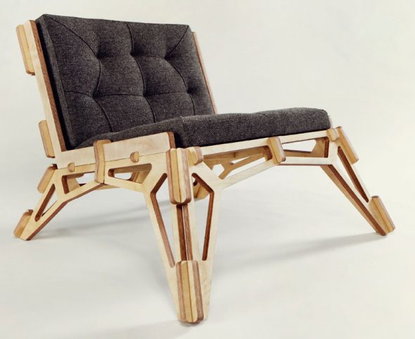 plywood lätt stol