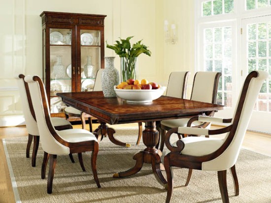 Makan ruang tamu elit meja kayu