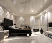 ágy a neoklasszikus hálószobában