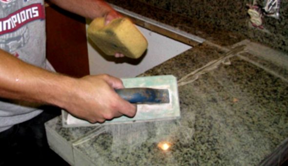 grouting countertops