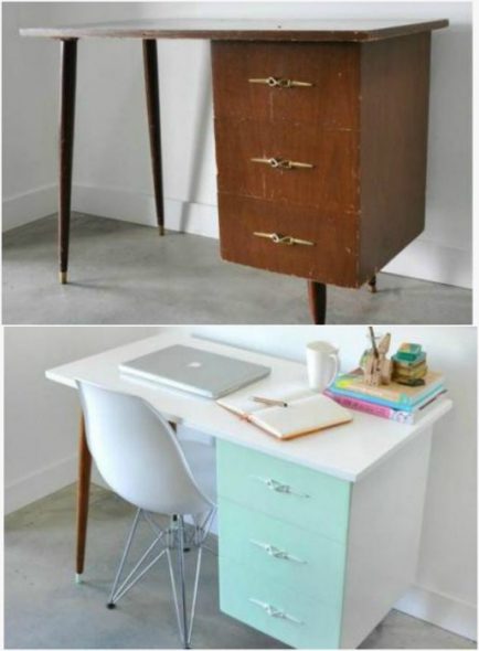 exemples inspirants de remaniement de vieux meubles