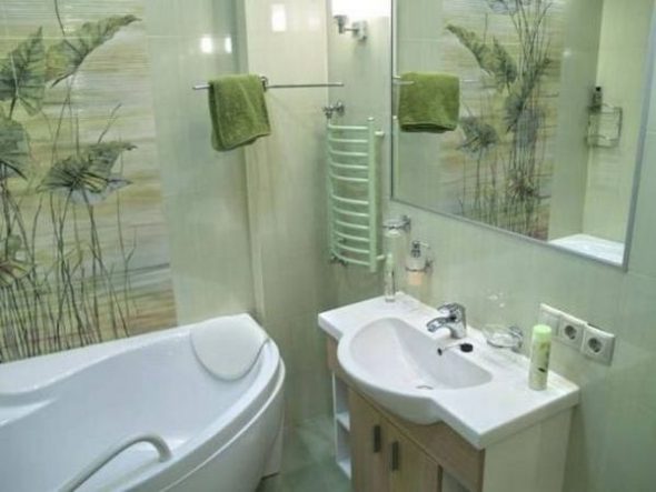Kylpyhuoneen design 2 neliö. m