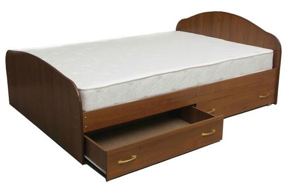 Säng med madrass med lådor