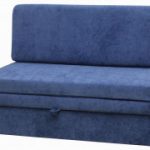 Rak blå soffa