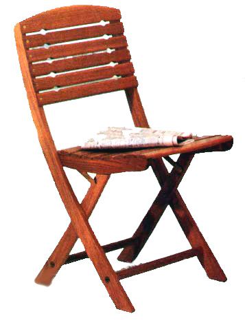 Opklapbare houten stoel