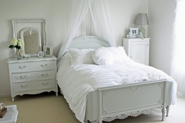 Provence bilik tidur, kanopi