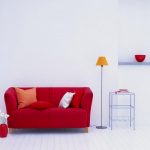 sofa merah