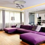 sofa hoek paars