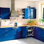 kabinet dapur biru