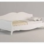 sofa katil dengan warna putih Chandel