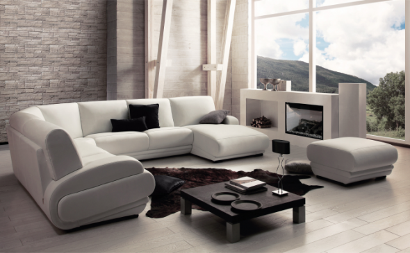moduláris kanapé a nappaliban