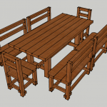 שולחן מעץ לתת את הידיים שלהם עיצוב אפשרות