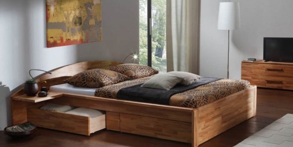 Dupla ágy fiókokkal - kényelem és praktikus