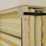 Innovatiivinen puinen taitettava sänky, jossa on ortopedinen säleikkö