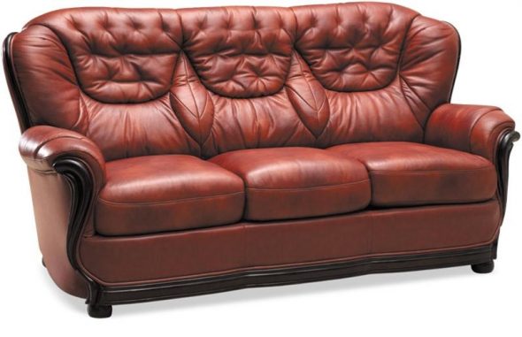 Senator-sohva Nahka pehmustetut huonekalut