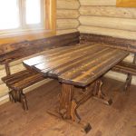 houten rustieke tafel