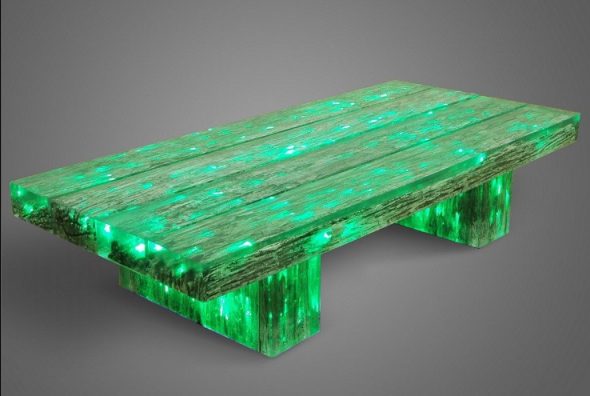 zářící stůl to udělat sami zelené