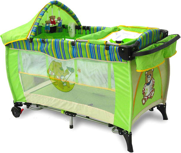 Manege bed Baba Prestige Delouh 2 levels + rocking chair + music