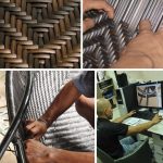 Menenun perabot rotan buatan dengan gambar tangan anda sendiri