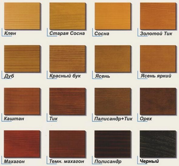 Hari ini terdapat banyak jualan varnis yang meniru warna kayu semulajadi.