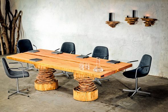 Meja kayu lakukan sendiri