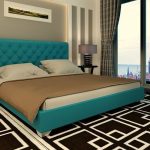 Camera da letto classica con letto morbido