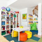 Confortevole area per bambini per giochi e attività