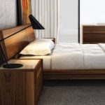 עיצוב אופנתי של חדר שינה מעץ