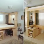 Vyvýšená loftová postel pro malou místnost