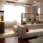 Ložnice-obývací pokoj z jedné místnosti
