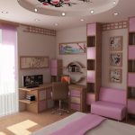Japanse Sakura in het ontwerp van de slaapkamer voor het meisje