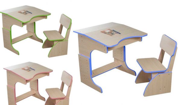 Bureau et chaise pour enfants d'âge préscolaire