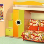 Gyermek visszahúzható ágy kanapé Sun
