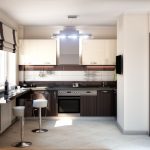Design kuchyně v moderní hi-tech stylu