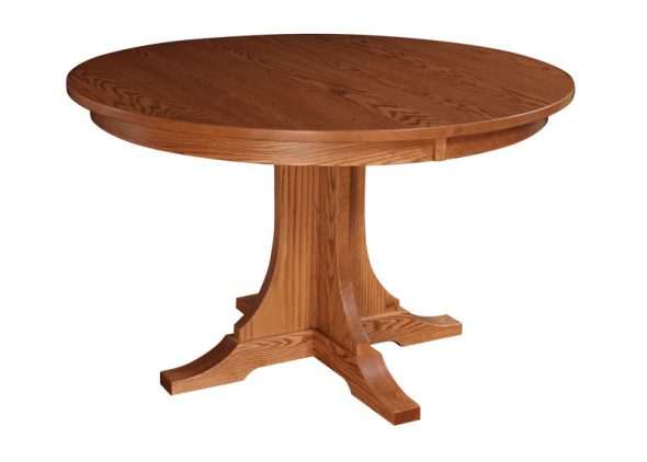 Meja bulat lipat diperbuat daripada kayu