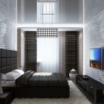 Camera da letto Onde in stile high-tech