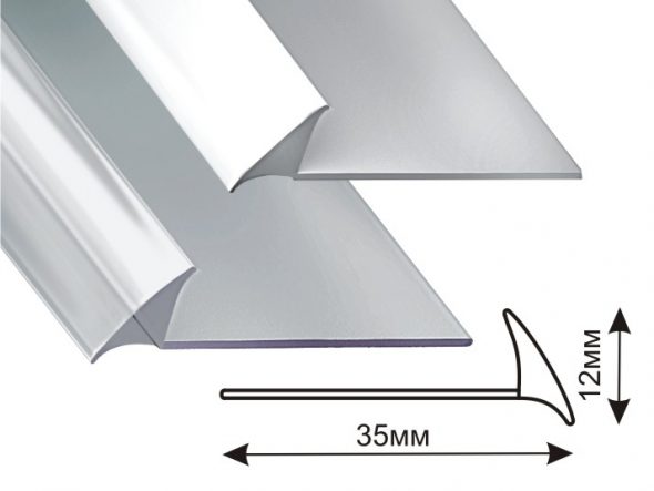 Universele PVC-afdichting voor aluminium plint