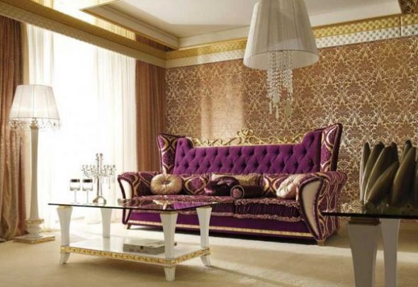 Gouden klassieke lounge