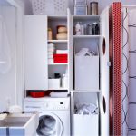 Kényelmes szekrény a mosógép felett
