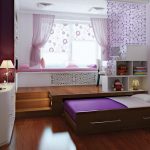 Visszahúzható ágy a lány szobájában