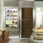 Réfrigérateur encastrable pratique avec portes transparentes