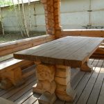 Silný a spolehlivý dřevěný stůl