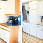 Perabot dapur sebelum dan selepas pembaikan