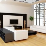 Stylový symetrický obývací pokoj